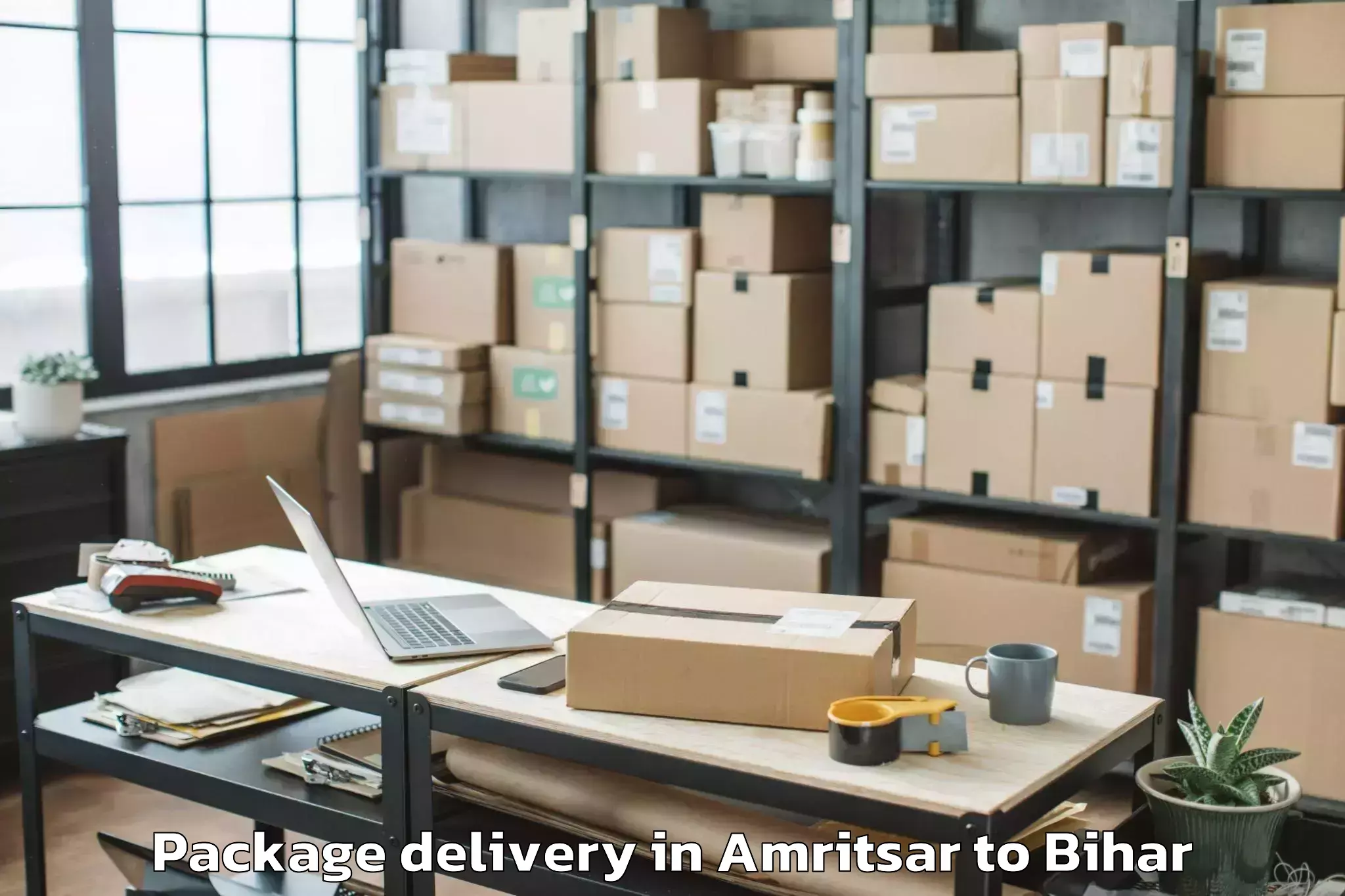 Reliable Amritsar to Tribeniganj Package Delivery